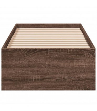 vidaXL Bed Frame without Mattress Brown Oak 90x190 cm