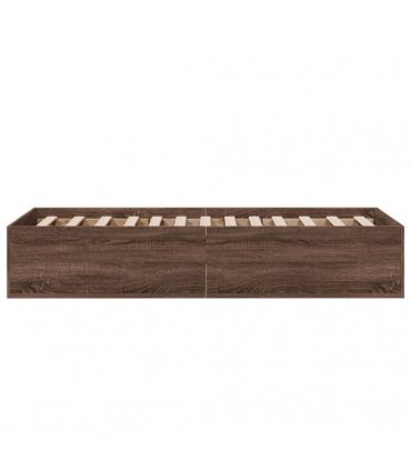 vidaXL Bed Frame without Mattress Brown Oak 90x190 cm