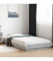 vidaXL Bed Frame with LED without Mattress Concrete Grey 90x200 cm
