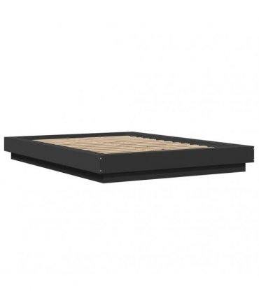 vidaXL Bed Frame with LED Lights without Mattress Black 120x190cm