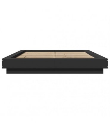 vidaXL Bed Frame with LED Lights without Mattress Black 120x190cm
