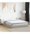 vidaXL Bed Frame with LED without Mattress Grey Sonoma 120x190 cm
