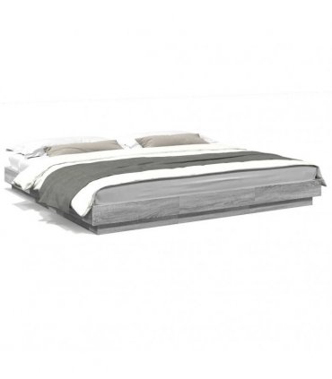 vidaXL Bed Frame without Mattress Grey Sonoma 200x200 cm