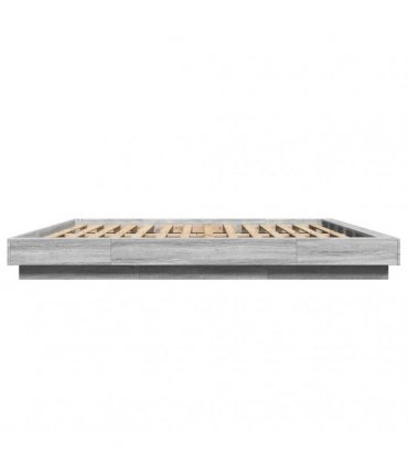 vidaXL Bed Frame without Mattress Grey Sonoma 200x200 cm