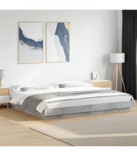 vidaXL Bed Frame without Mattress Concrete Grey 180x200 cm