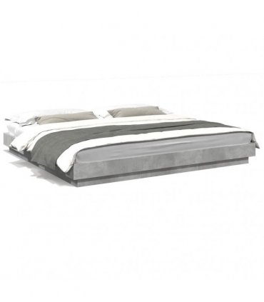 vidaXL Bed Frame without Mattress Concrete Grey 180x200 cm