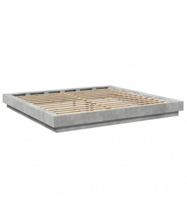 vidaXL Bed Frame without Mattress Concrete Grey 180x200 cm