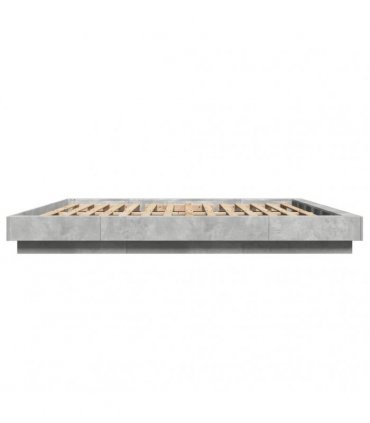 vidaXL Bed Frame without Mattress Concrete Grey 180x200 cm