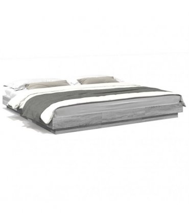 vidaXL Bed Frame without Mattress Grey Sonoma 180x200 cm