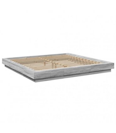 vidaXL Bed Frame without Mattress Grey Sonoma 180x200 cm