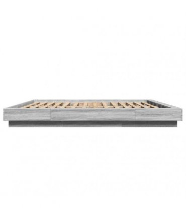 vidaXL Bed Frame without Mattress Grey Sonoma 180x200 cm