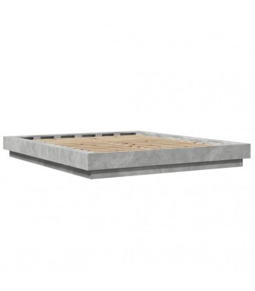 vidaXL Bed Frame without Mattress Concrete Grey 160x200 cm