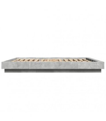 vidaXL Bed Frame without Mattress Concrete Grey 160x200 cm