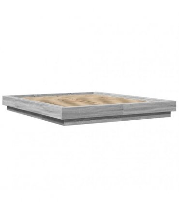 vidaXL Bed Frame without Mattress Grey Sonoma 160x200 cm