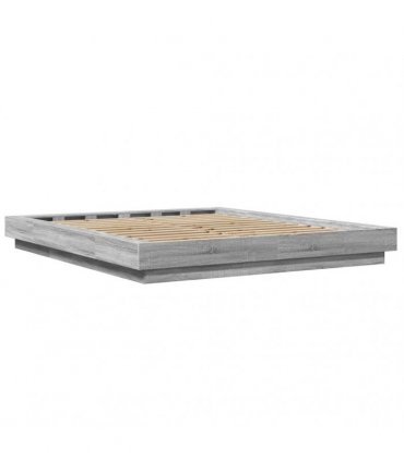 vidaXL Bed Frame without Mattress Grey Sonoma 160x200 cm