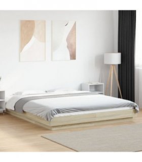 vidaXL Bed Frame without Mattress Sonoma Oak 150x200 cm King Size