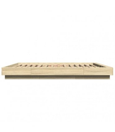 vidaXL Bed Frame without Mattress Sonoma Oak 150x200 cm King Size