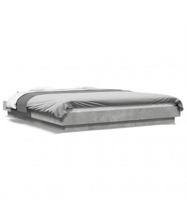 vidaXL Bed Frame without Mattress Concrete Grey 150x200 cm
