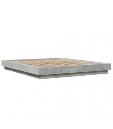 vidaXL Bed Frame without Mattress Concrete Grey 150x200 cm