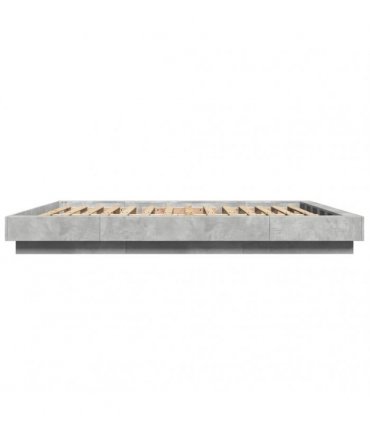vidaXL Bed Frame without Mattress Concrete Grey 150x200 cm