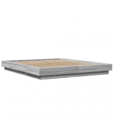 vidaXL Bed Frame without Mattress Grey Sonoma 150x200 cm