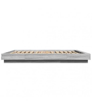 vidaXL Bed Frame without Mattress Grey Sonoma 150x200 cm