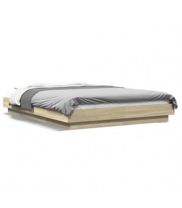 vidaXL Bed Frame without Mattress Sonoma Oak 140x200 cm