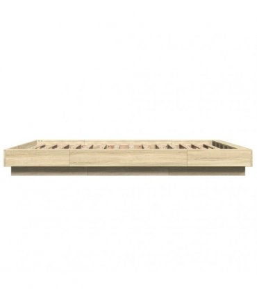 vidaXL Bed Frame without Mattress Sonoma Oak 140x200 cm