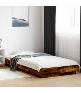 vidaXL Bed Frame without Mattress Smoked Oak 100x200 cm