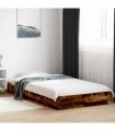 vidaXL Bed Frame without Mattress Smoked Oak 100x200 cm