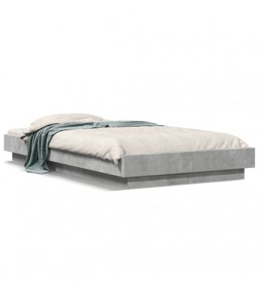 vidaXL Bed Frame without Mattress Concrete Grey 90x200 cm