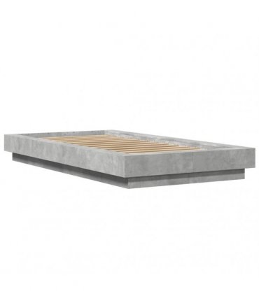 vidaXL Bed Frame without Mattress Concrete Grey 90x200 cm