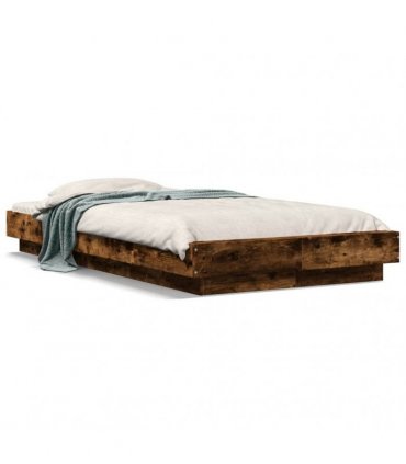vidaXL Bed Frame without Mattress Smoked Oak 90x200 cm