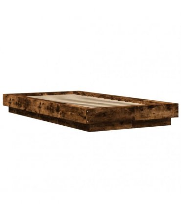 vidaXL Bed Frame without Mattress Smoked Oak 90x200 cm
