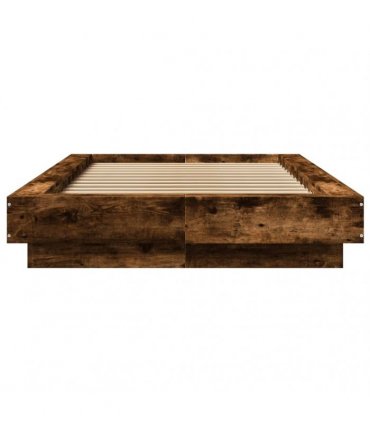 vidaXL Bed Frame without Mattress Smoked Oak 90x200 cm