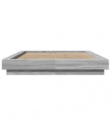 vidaXL Bed Frame without Mattress Grey Sonoma 140x190 cm
