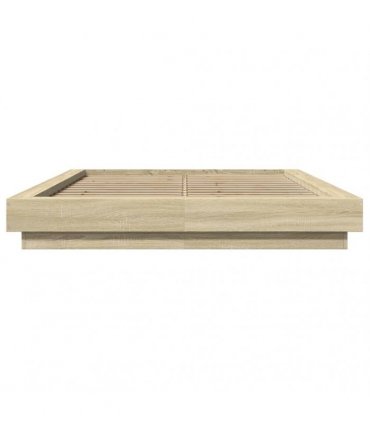 vidaXL Bed Frame without Mattress Sonoma Oak 135x190 cm