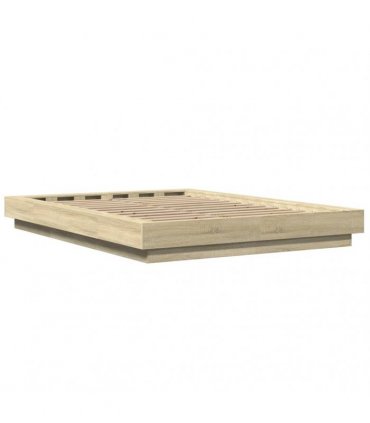 vidaXL Bed Frame without Mattress Sonoma Oak 135x190 cm
