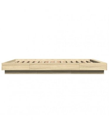 vidaXL Bed Frame without Mattress Sonoma Oak 135x190 cm