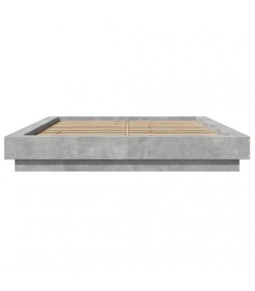 vidaXL Bed Frame without Mattress Concrete Grey 135x190 cm