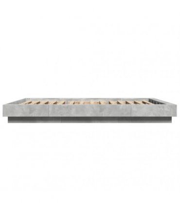 vidaXL Bed Frame without Mattress Concrete Grey 135x190 cm
