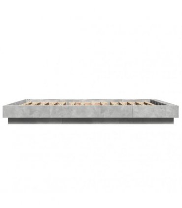 vidaXL Bed Frame without Mattress Concrete Grey 120x190 cm