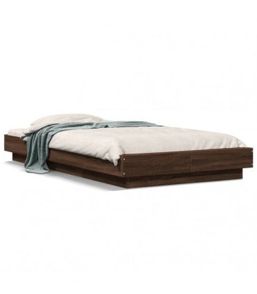vidaXL Bed Frame without Mattress Brown Oak 75x190 cm