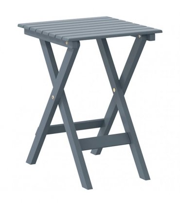 vidaXL Rocking Chair with Foldable Table Grey Solid Wood Poplar
