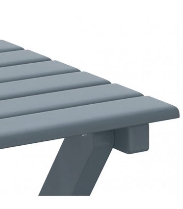 vidaXL Rocking Chair with Foldable Table Grey Solid Wood Poplar