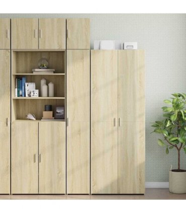 vidaXL Slim Storage Cabinet Sonoma Oak 30x42,5x225 cm Engineered Wood