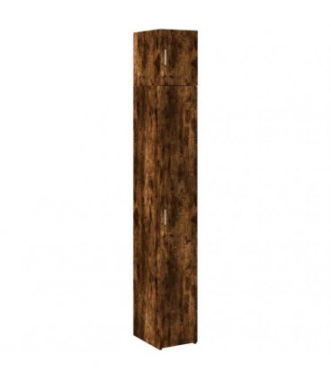 vidaXL Slim Storage Cabinet Smoked Oak 30x42,5x225 cm Engineered Wood