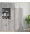 vidaXL Slim Storage Cabinet Grey Sonoma 30x42,5x225 cm Engineered Wood