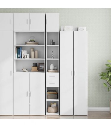 vidaXL Slim Storage Cabinet White 30x42,5x225 cm Engineered Wood