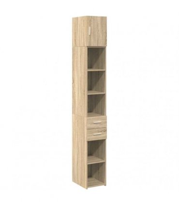 vidaXL Slim Storage Cabinet Sonoma Oak 30x42,5x225 cm Engineered Wood